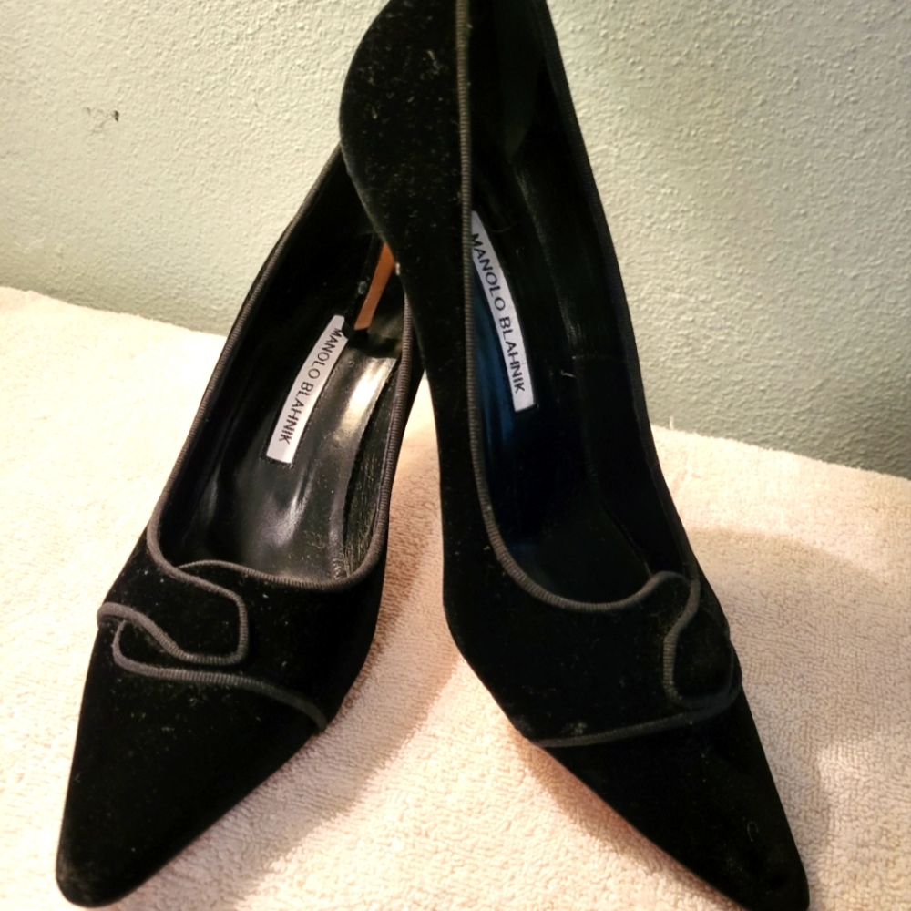Velvet heels